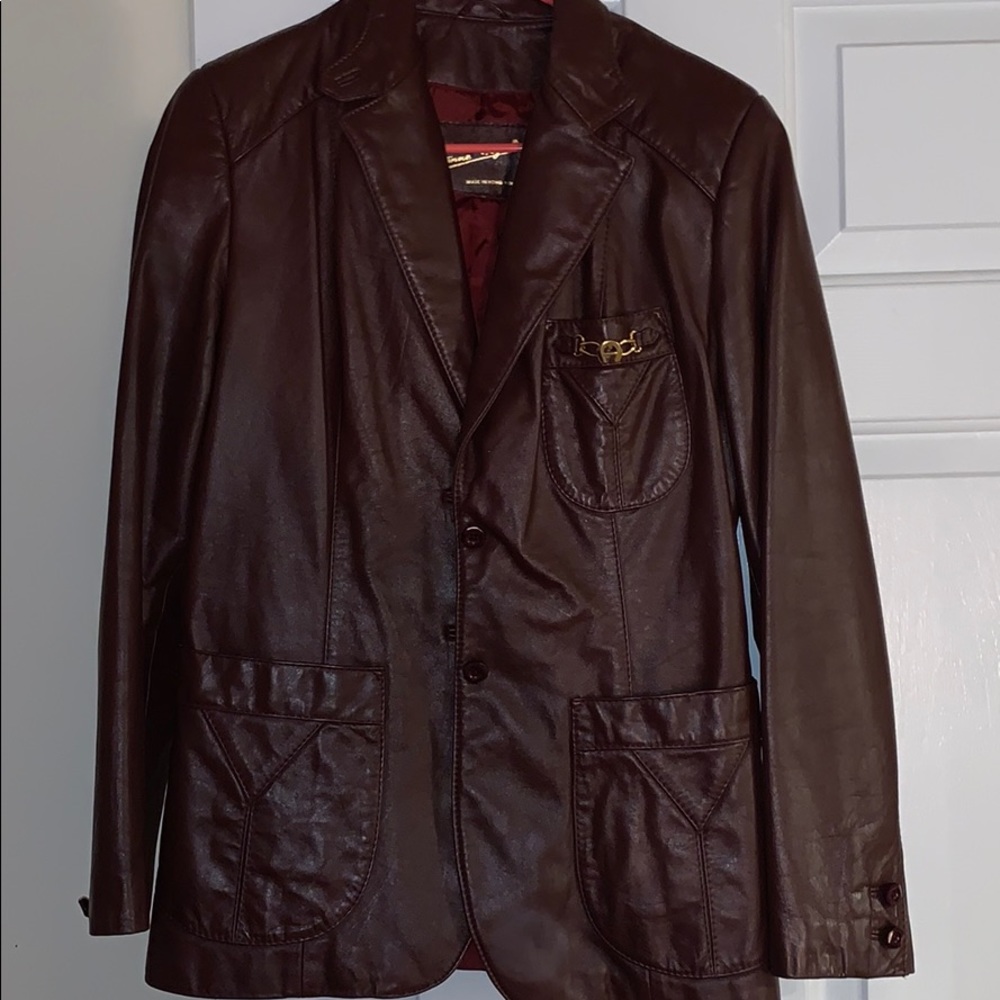 Vintage Aigner Leather Coat